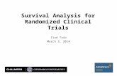 Survival Analysis for Randomized Clinical Trials Ziad Taib March 3, 2014.