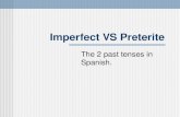 Imperfect VS Preterite The 2 past tenses in Spanish.