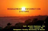 MANAGEMENT INFORMATION SYSTEMS Prof. Witold Chmielarz, PhD Oskar Szumski PhD Management Faculty University of Warsaw.