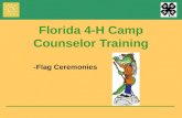 Florida 4-H Camp Counselor Training -Flag Ceremonies.