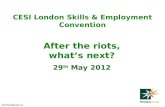 Www.haringey.gov.uk CESI London Skills & Employment Convention 29 th May 2012 After the riots, what’s next?