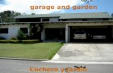 Garage and garden Cochera y jardín. pasto arboles grass trees.