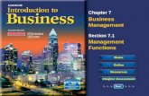 Chapter 7 Business Management Section 7.1 Management Functions.