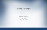 Bond Ratings Mitchell Dietrich BA 543 May 12, 2005.