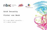 It’s not about security... it’s about access! Grid Security Pieter van Beek.