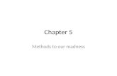 Chapter 5 Methods to our madness. Review Identifiers are names used for variables, constants, methods, classes, and packages. Must start with a letter,