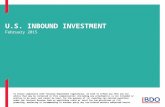 U.S. INBOUND INVESTMENT February 2015 To ensure compliance with Treasury Department regulations, we wish to inform you that any tax advice that may be.