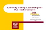 Ensuring Strong Leadership for Our Public Schools UCEA Convention November 21, 2009 Karen Symms Gallagher, PhD Dean.
