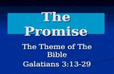 The Promise The Theme of The Bible Galatians 3:13-29.