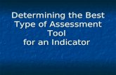 Determining the Best Type of Assessment Tool for an Indicator.