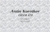 Antin Korotkov OISM 470 Section 4 02/14/02. 2 Taguchi & Quality Loss Function.