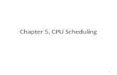 Chapter 5, CPU Scheduling 1. 5.1 Basic Concepts The goal of multi-programming is to maximize the utilization of the CPU as a system resource by having.
