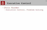1 Executive Control Chris Rorden Executive Control, Problem Solving.