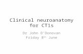Clinical neuroanatomy for CT1s Dr John O’Donovan Friday 8 th June.