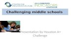 Challenging middle schools Presentation by Houston A+ Challenge.