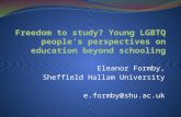 Eleanor Formby, Sheffield Hallam University e.formby@shu.ac.uk.