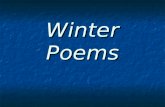 Winter Poems. PERSONIFICATION Giving an inanimate object or abstract idea the qualities of a living being. Giving an inanimate object or abstract idea.