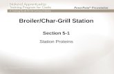 PowerPoint ® Presentation Broiler/Char-Grill Station Section 5-1 Station Proteins Section 5-1 Station Proteins.