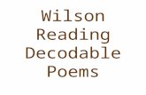 Wilson Reading Decodable Poems. The Fat Rat Substep 1.1.