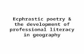 Ecphrastic poetry & the development of professional literacy in geography.