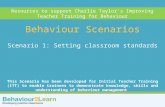 Personal style Scenario 1: Setting classroom standards Behaviour Scenarios Resources to support Charlie Taylor’s Improving Teacher Training for Behaviour.