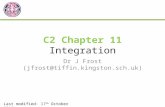 C2 Chapter 11 Integration Dr J Frost (jfrost@tiffin.kingston.sch.uk) Last modified: 17 th October 2013.