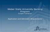 Weber State University Nursing Program (Logan Campus) Application and Admission Requirements.
