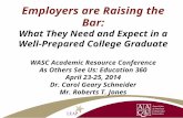 Employers are Raising the Bar: What They Need and Expect in a Well- Prepared College Graduate WASC Academic Resource Conference As Others See Us: Education.