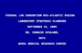 FEDERAL LAB CONSORTIUM MID-ATLANTIC REGION LABORATORY STRATEGIC PLANNING SEPTEMBER 15, 2005 DR. CHARLES SCHLAGEL ORTA NAVAL MEDICAL RESEARCH CENTER.