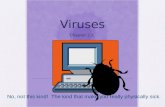 Viruses Chapter 2.1 No, not this kind! The kind that make you really physically sick.