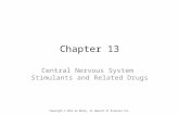 Chapter 13 Central Nervous System Stimulants and Related Drugs Copyright © 2014 by Mosby, an imprint of Elsevier Inc.