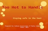 Too Hot to Handle Staying safe in the heat Prepared for Indiana Association of Family Campers and Rvers, 2013.