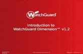 Introduction to WatchGuard Dimension™ v1.2 ©2013 WatchGuard Technologies, Inc. WatchGuard Training.
