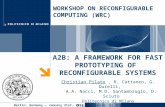 Berlin, Germany – January 21st, 2013 A2B: A F RAMEWORK FOR F AST P ROTOTYPING OF R ECONFIGURABLE S YSTEMS Christian Pilato, R. Cattaneo, G. Durelli, A.A.