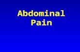 Abdominal Pain. Definition of pain A signal of disease Unpleasant sensation localized to a part of the body Penetrating or tissue destructive process.
