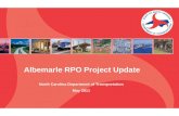 Albemarle RPO Project Update North Carolina Department of Transportation May 2011.