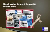 Glenair AmberStrand® Composite EMI/RFI Braid. AmberStrand® Composite EMI/RFI Braid Nickel Plated Composite Shielding Offers Unique Solution to Electromagnetic.