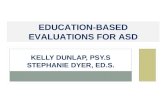 KELLY DUNLAP, PSY.S STEPHANIE DYER, ED.S. EDUCATION-BASED EVALUATIONS FOR ASD.