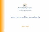 Analyses on public investments March 2007. Aim: Integrated territorial analysis through calls for tender data Aim: Integrated territorial analysis through.