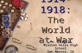 1914-1918: The World at War 1914-1918: The World at War Mr. Cargile Mission Hills High School San Marcos, CA.