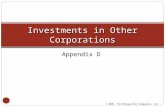Appendix D Investments in Other Corporations © 2009 The McGraw-Hill Companies, Inc.