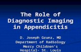 The Role of Diagnostic Imaging in Appendicitis D. Joseph Grunz, MD Department of Radiology Mercy Children’s Hospital- St. Louis.