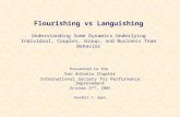 Flourishing vs Languishing Understanding Some Dynamics Underlying Individual, Couples, Group, and Business Team Behavior Presented to the San Antonio Chapter.
