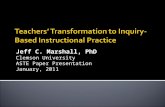 Jeff C. Marshall, PhD Clemson University ASTE Paper Presentation January, 2011.