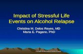 1 Copyright Alcohol Medical Scholars Program Impact of Stressful Life Events on Alcohol Relapse Christina M. Delos Reyes, MD Maria E. Pagano, PhD.