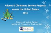 Sisters of Notre Dame National Education Partnership Advent & Christmas Service Projects across the United States 2011.