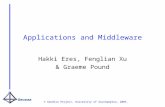© Geodise Project, University of Southampton, 2003. Applications and Middleware Hakki Eres, Fenglian Xu & Graeme Pound.