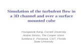 Simulation of the turbulent flow in a 3D channel and over a surface mounted cube Youngwook Kang, Cornell University Andrei Simion, The Cooper Union Svetlana.