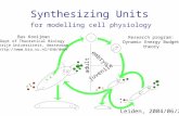 Synthesizing Units for modelling cell physiology Bas Kooijman Dept of Theoretical Biology Vrije Universiteit, Amsterdam  Leiden,