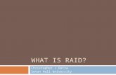 WHAT IS RAID? Christopher J Dutra Seton Hall University.